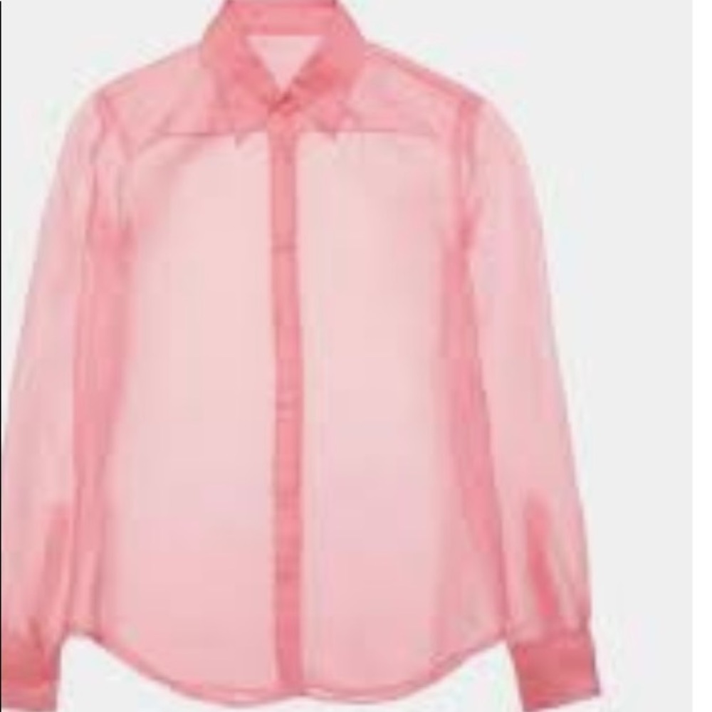 Helmut Lang Organza Sheer silk shirt